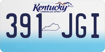 KY license plate 391JGI