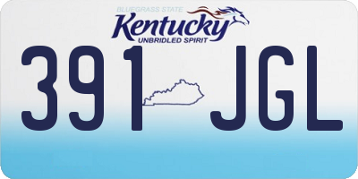 KY license plate 391JGL