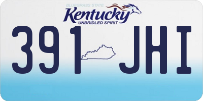 KY license plate 391JHI
