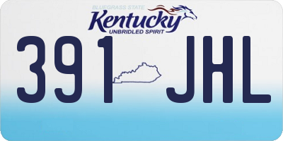 KY license plate 391JHL