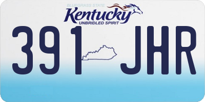 KY license plate 391JHR