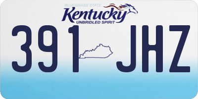 KY license plate 391JHZ