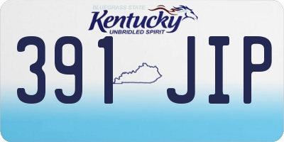 KY license plate 391JIP