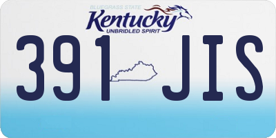 KY license plate 391JIS