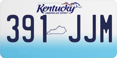 KY license plate 391JJM