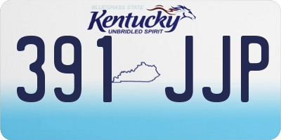 KY license plate 391JJP
