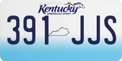 KY license plate 391JJS