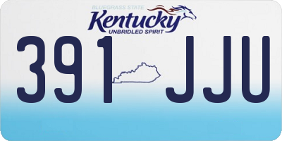 KY license plate 391JJU