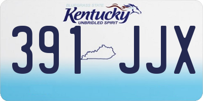 KY license plate 391JJX