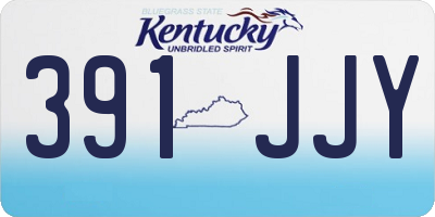 KY license plate 391JJY