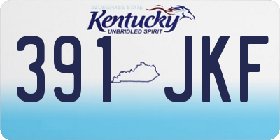 KY license plate 391JKF