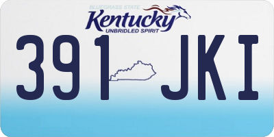 KY license plate 391JKI