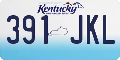 KY license plate 391JKL