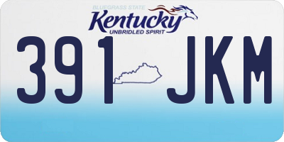 KY license plate 391JKM