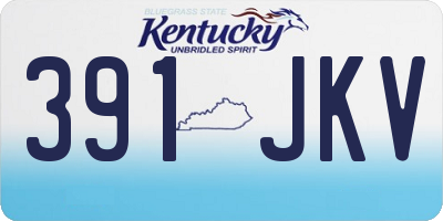 KY license plate 391JKV