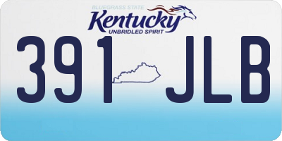 KY license plate 391JLB
