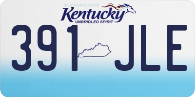 KY license plate 391JLE