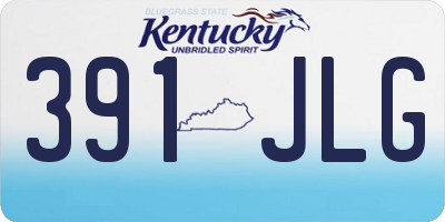 KY license plate 391JLG