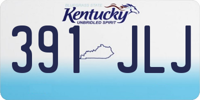 KY license plate 391JLJ