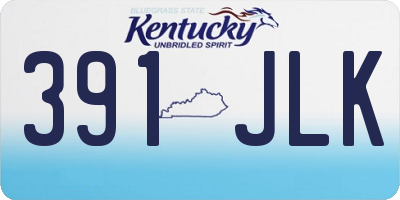 KY license plate 391JLK