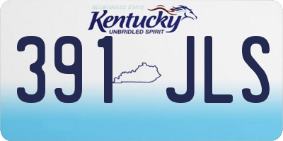KY license plate 391JLS