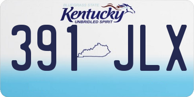 KY license plate 391JLX
