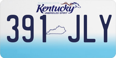KY license plate 391JLY