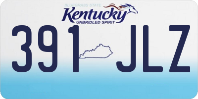 KY license plate 391JLZ