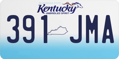 KY license plate 391JMA