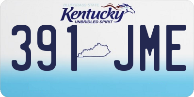 KY license plate 391JME