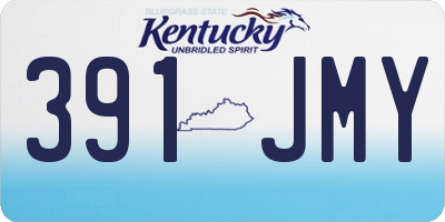 KY license plate 391JMY