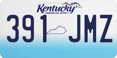 KY license plate 391JMZ