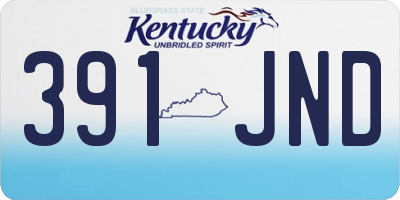 KY license plate 391JND