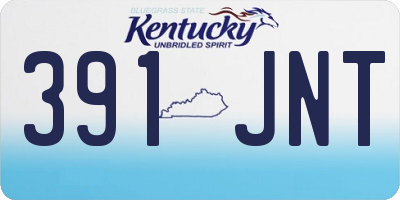 KY license plate 391JNT