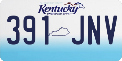 KY license plate 391JNV