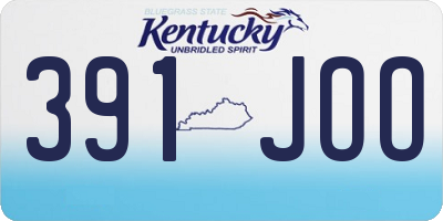 KY license plate 391JOO