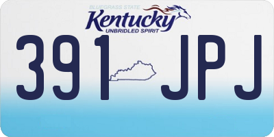 KY license plate 391JPJ