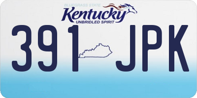 KY license plate 391JPK