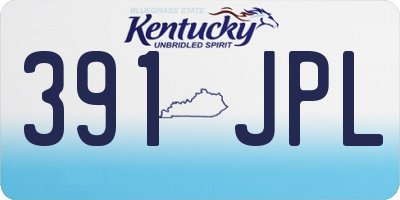 KY license plate 391JPL