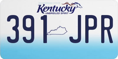 KY license plate 391JPR