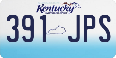 KY license plate 391JPS