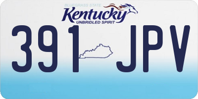 KY license plate 391JPV