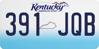 KY license plate 391JQB