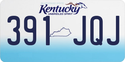 KY license plate 391JQJ