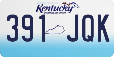 KY license plate 391JQK