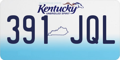 KY license plate 391JQL