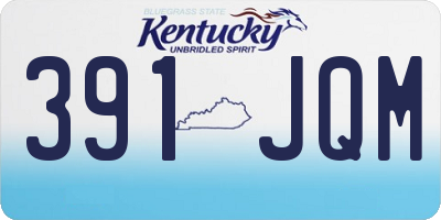KY license plate 391JQM