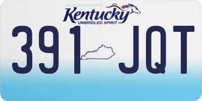 KY license plate 391JQT