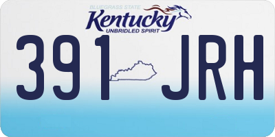 KY license plate 391JRH