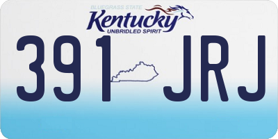 KY license plate 391JRJ